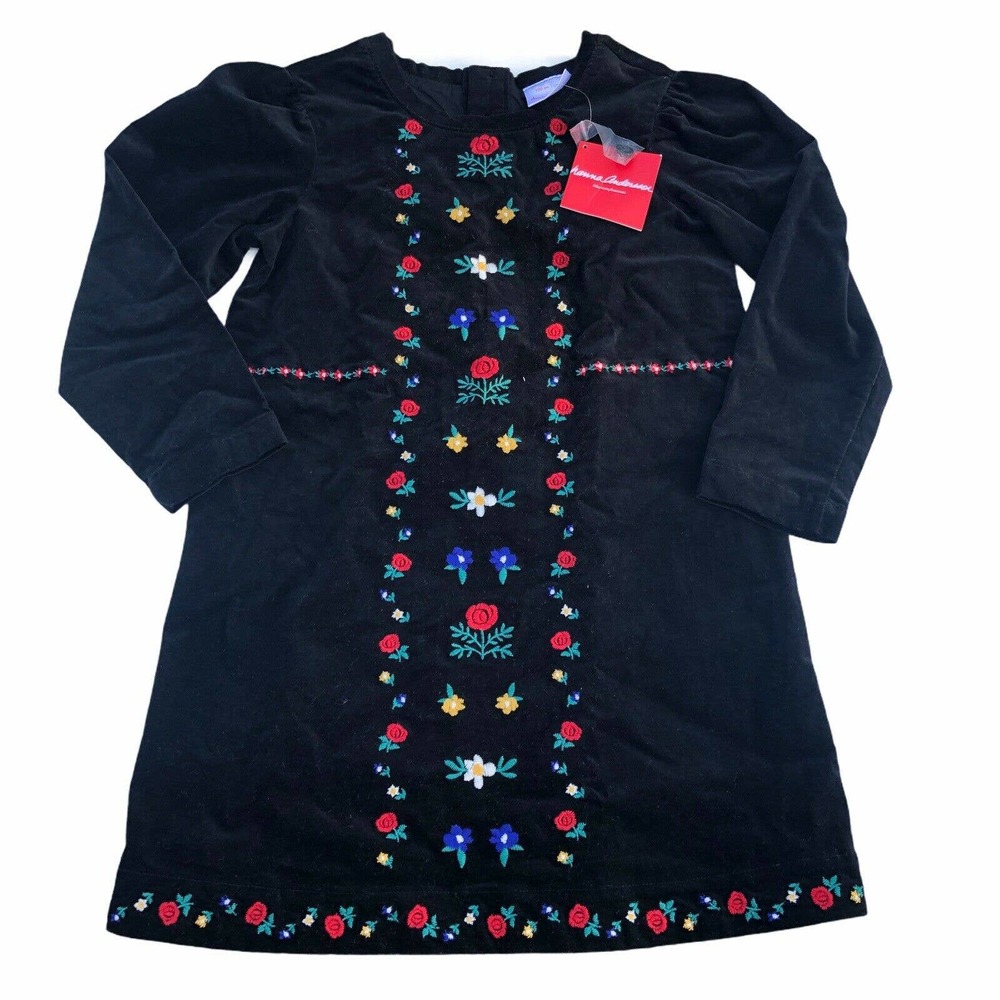 Hanna Andersson 120cm Sno Happy Velveteen Dress